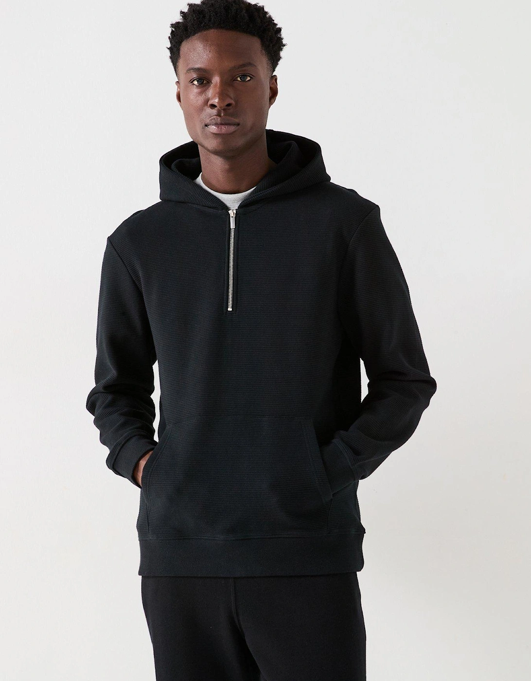 Ottoman Quarter Zip Hoody - Black, 7 of 6