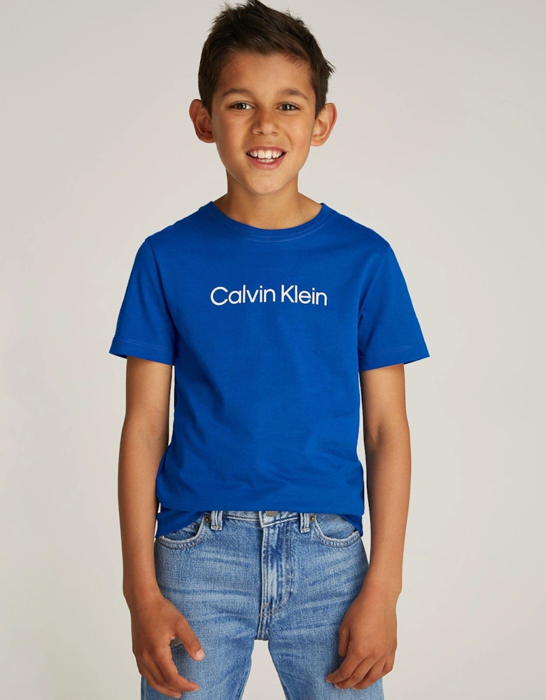 Kids Logo Short Sleeve T-Shirt - Blue