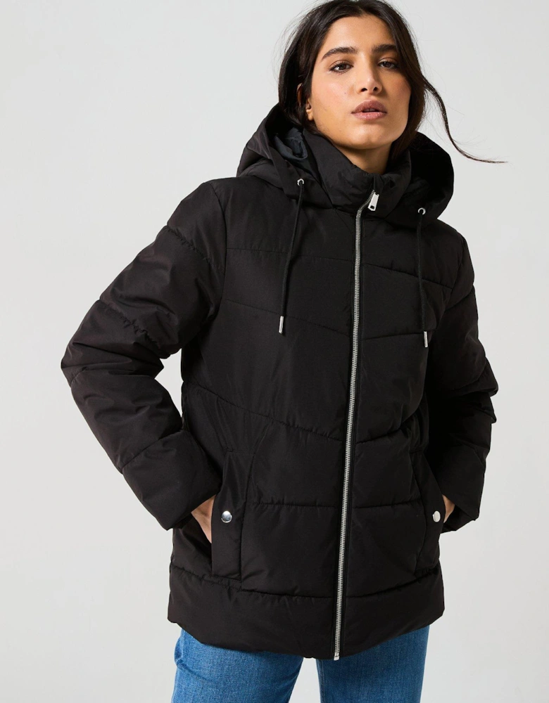 Short Padded Jacket - Black