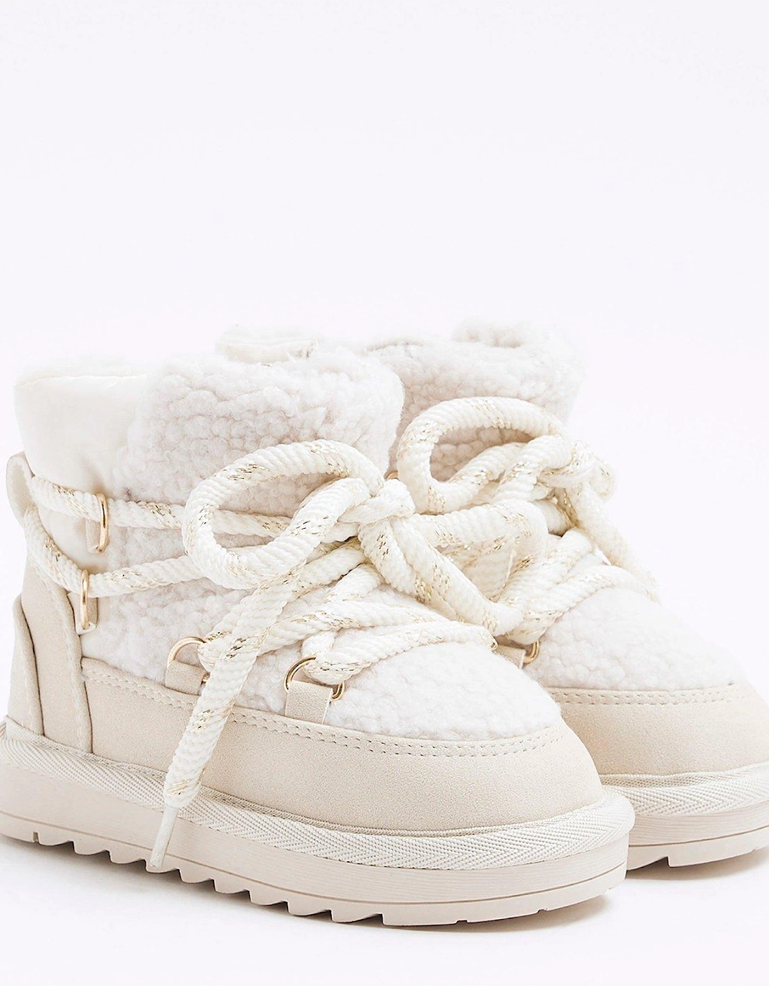 Girls Hiker Boots - Cream