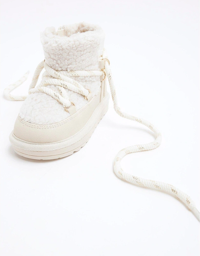 Girls Hiker Boots - Cream