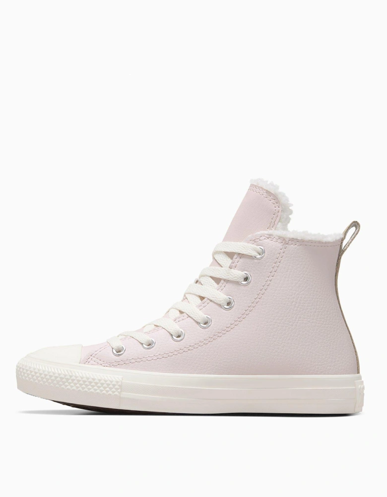 Junior Cozy Essentials Chuck Taylor All Star Hi Top Trainers - Pink