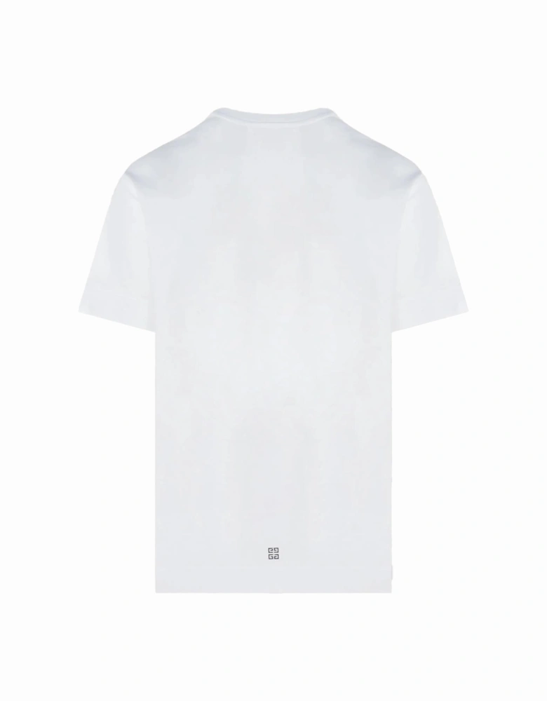 Blue Circle Logo Oversized T-Shirt in White