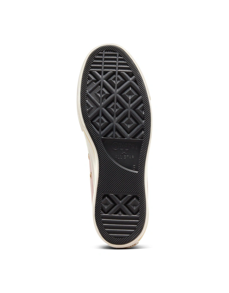 Womens Lift Modern Tailored Canvas Hi Top C11trainers - Stone