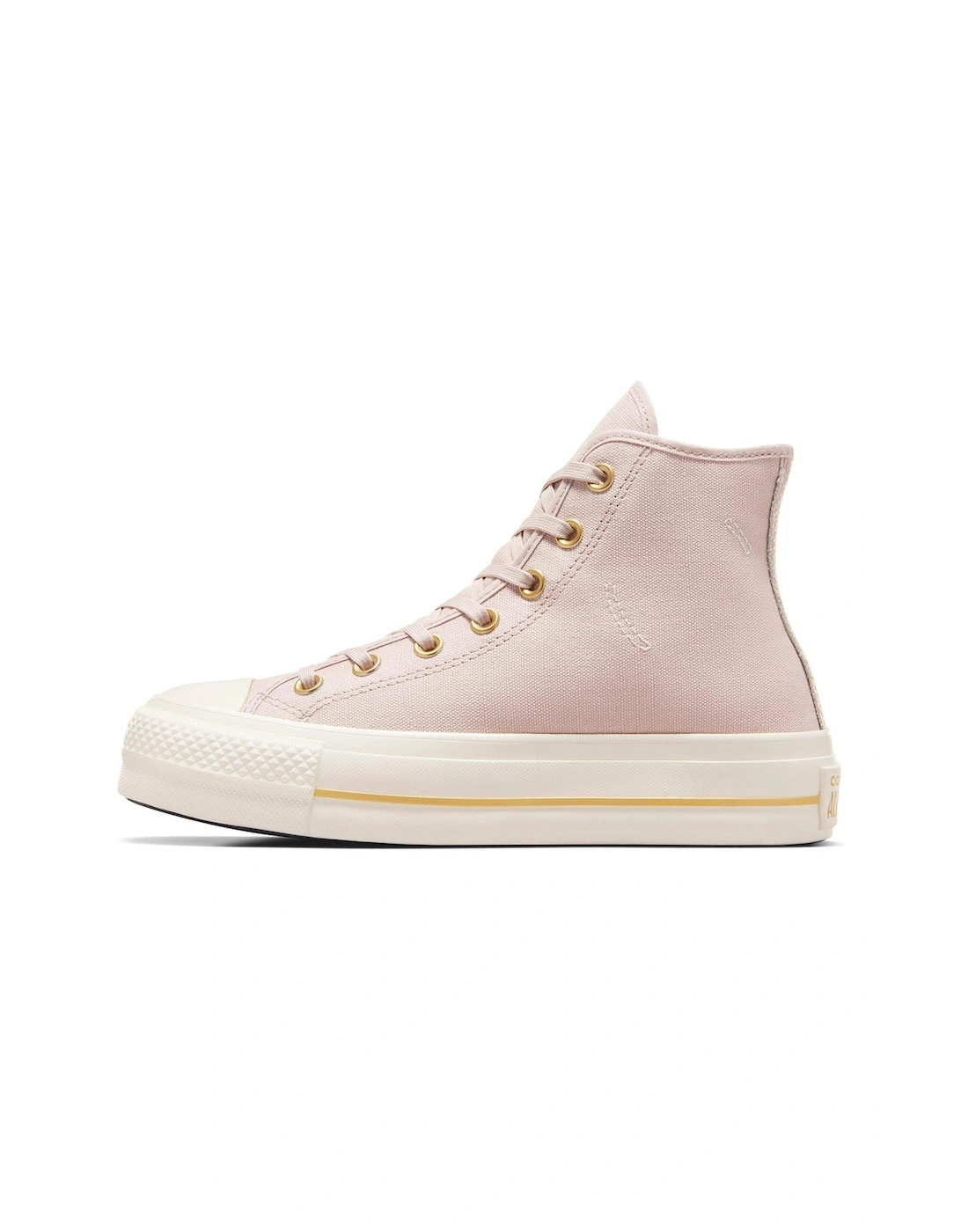 Womens Lift Modern Tailored Canvas Hi Top C11trainers - Stone