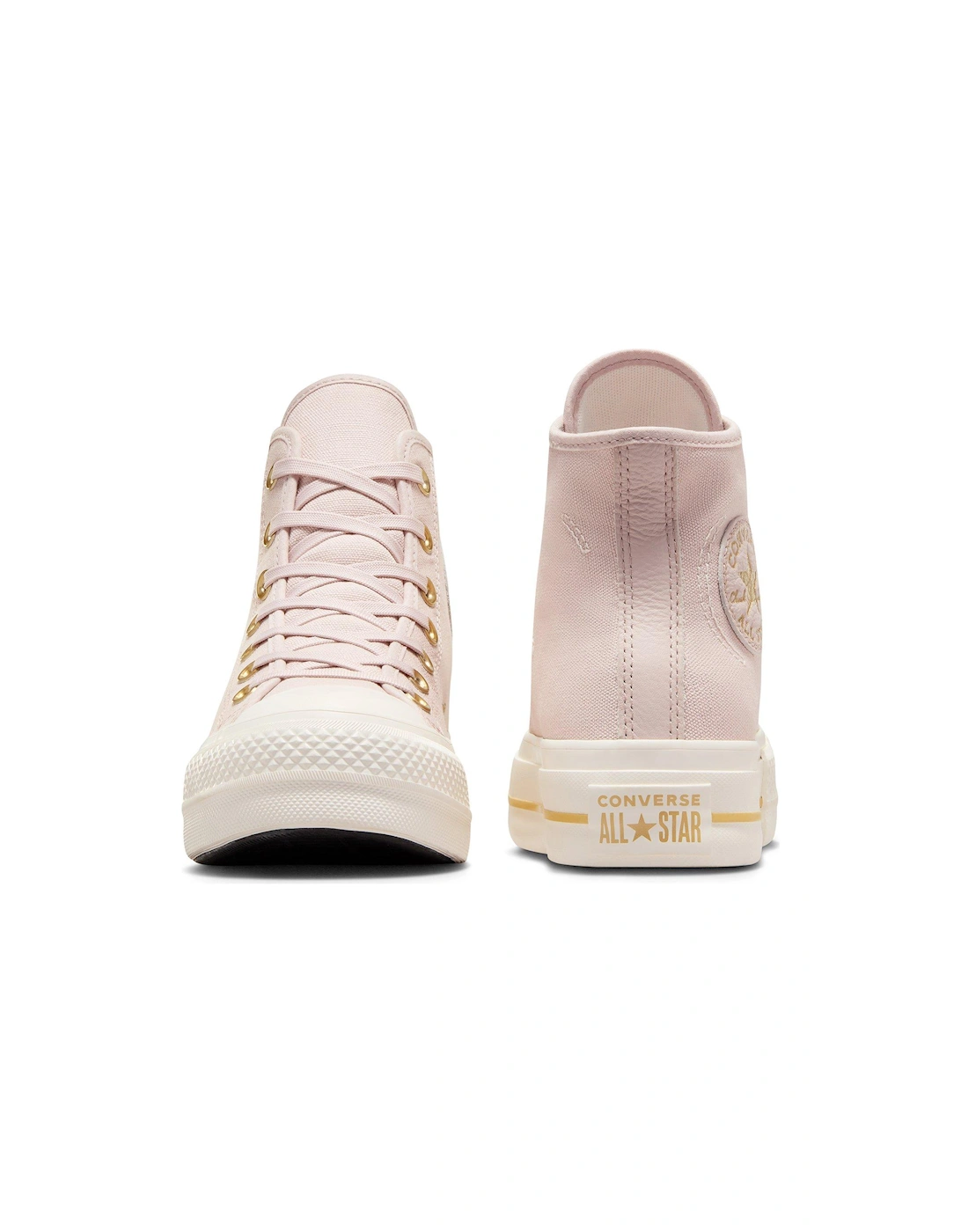 Womens Lift Modern Tailored Canvas Hi Top C11trainers - Stone