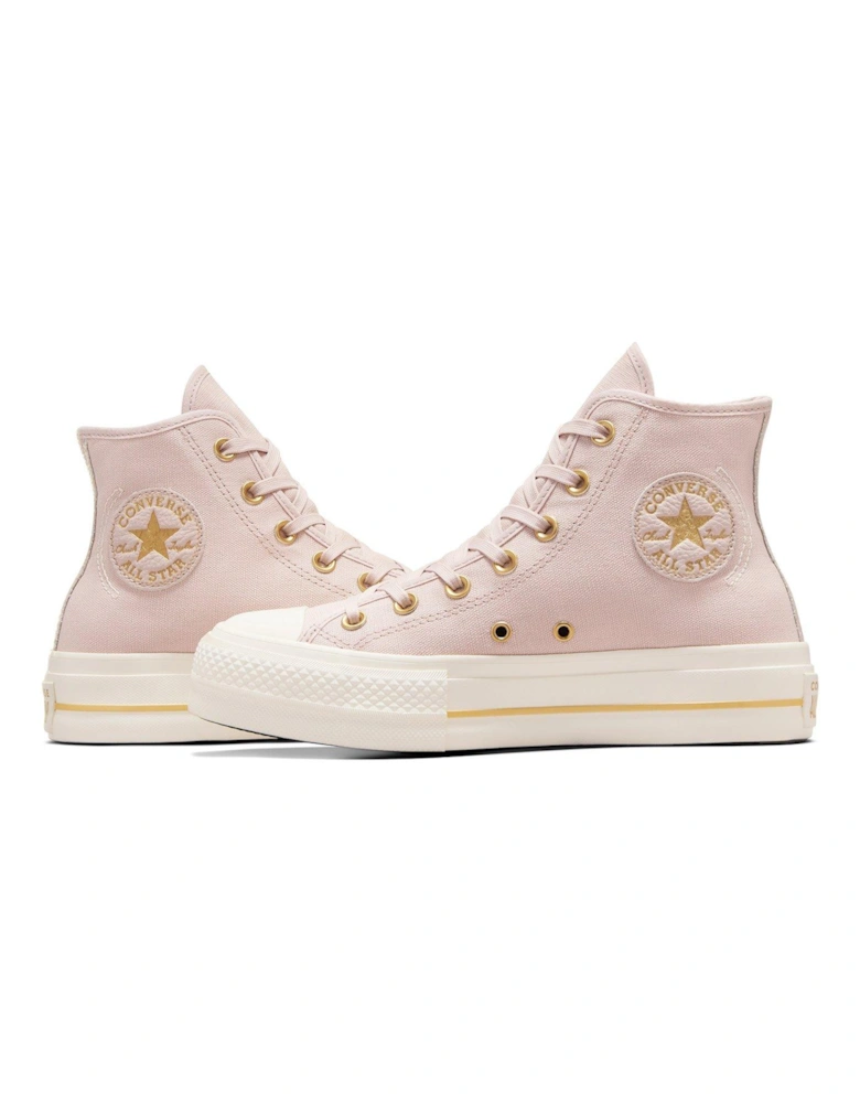 Womens Lift Modern Tailored Canvas Hi Top C11trainers - Stone