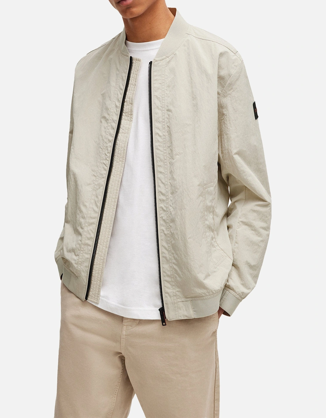 Boss Othmare Shell Bomber Jacket - Light Beige