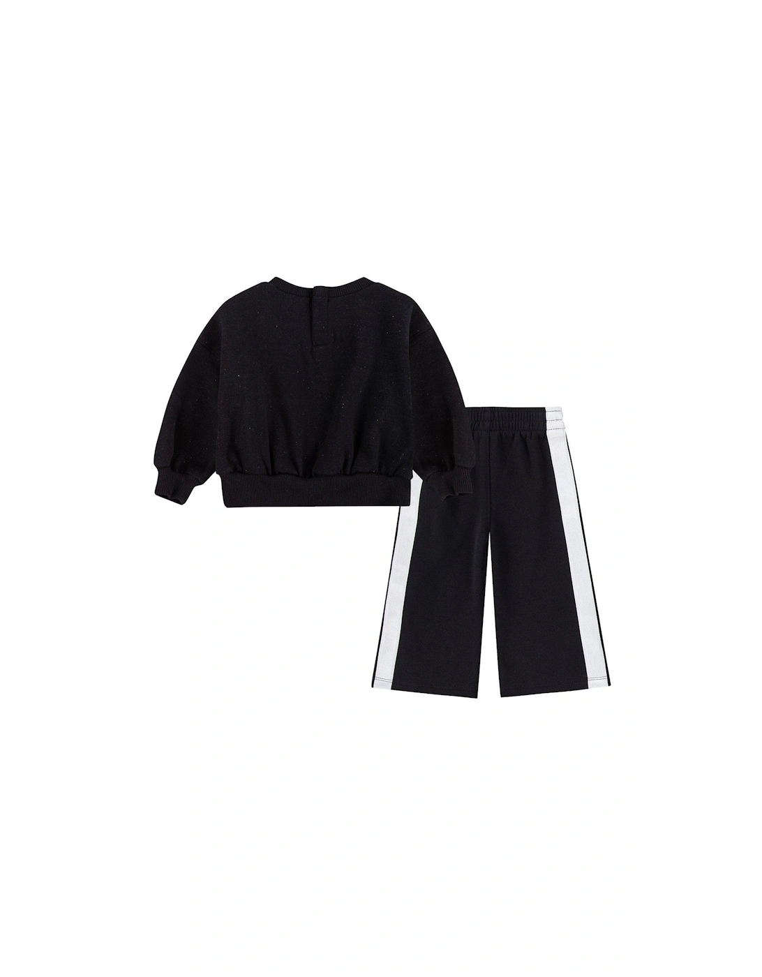 Infants Girls Shine Crew Pant Tracksuit - Black