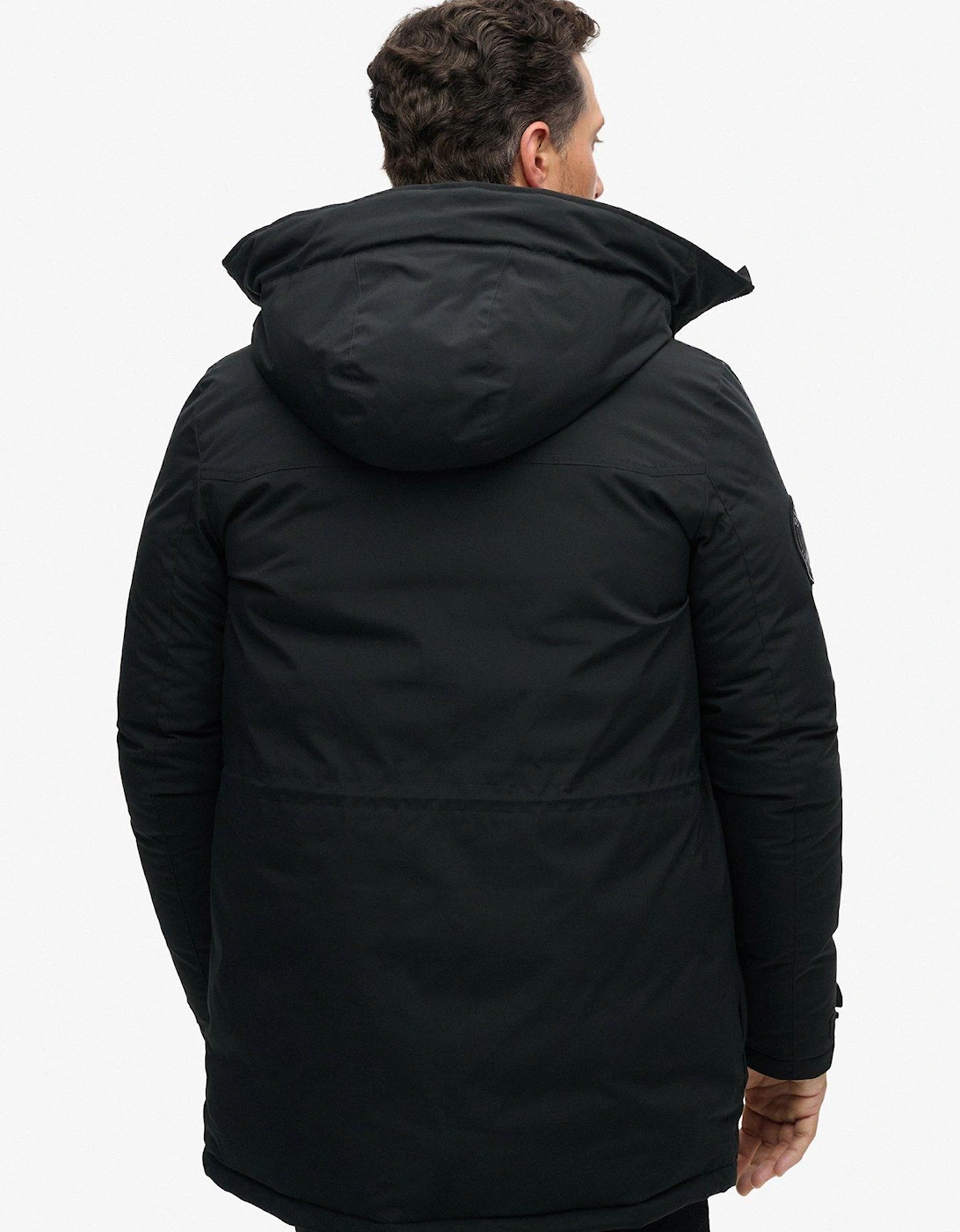 City Padded Parka Coat - Black