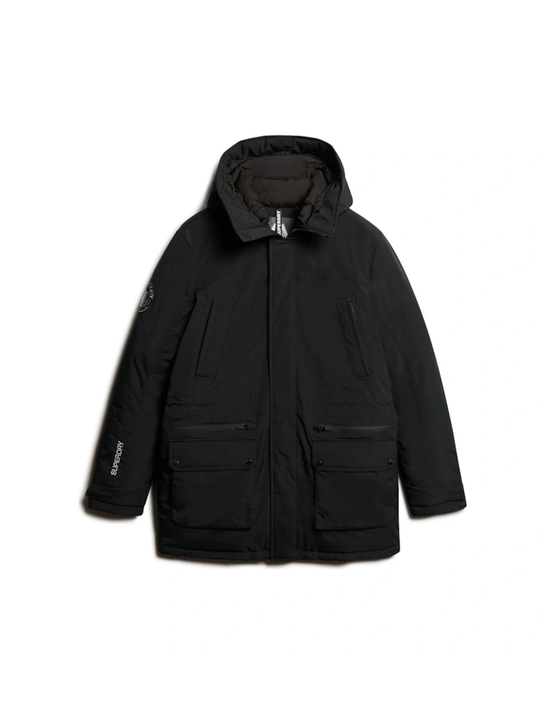 City Padded Parka Coat - Black