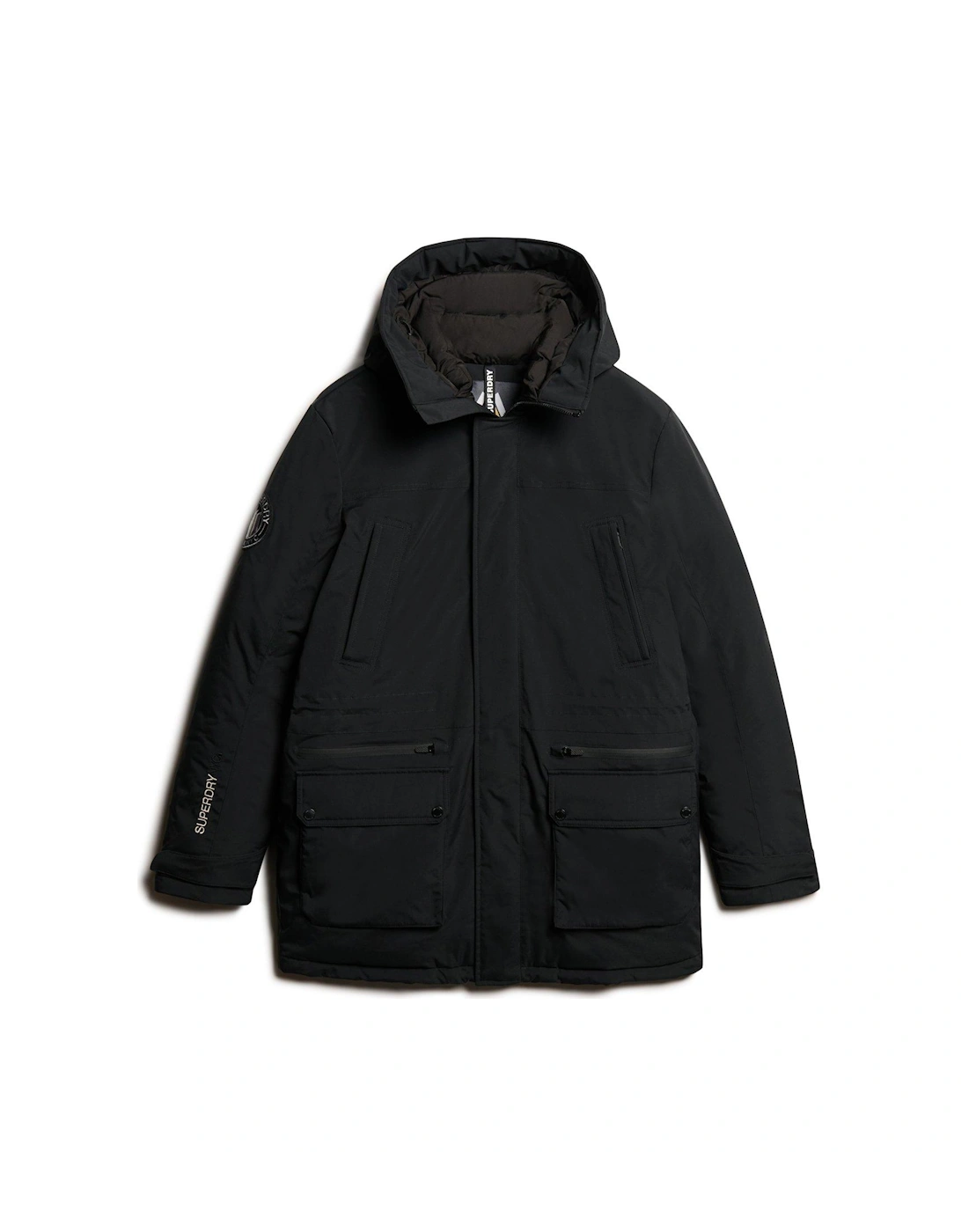 City Padded Parka Coat - Black