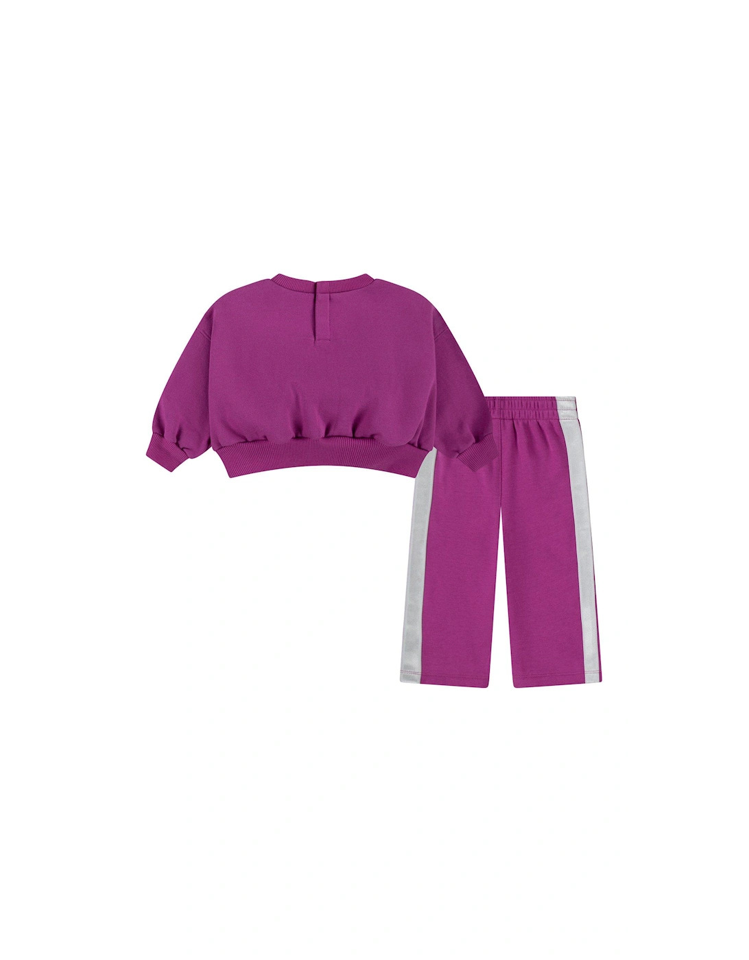 Infants Girls Shine Crew Pant Tracksuit - Pink