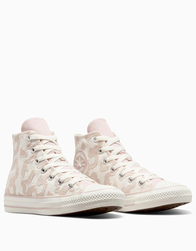 Junior Lavish Leopard Chuck Taylor All Star Trainers - White/Pink
