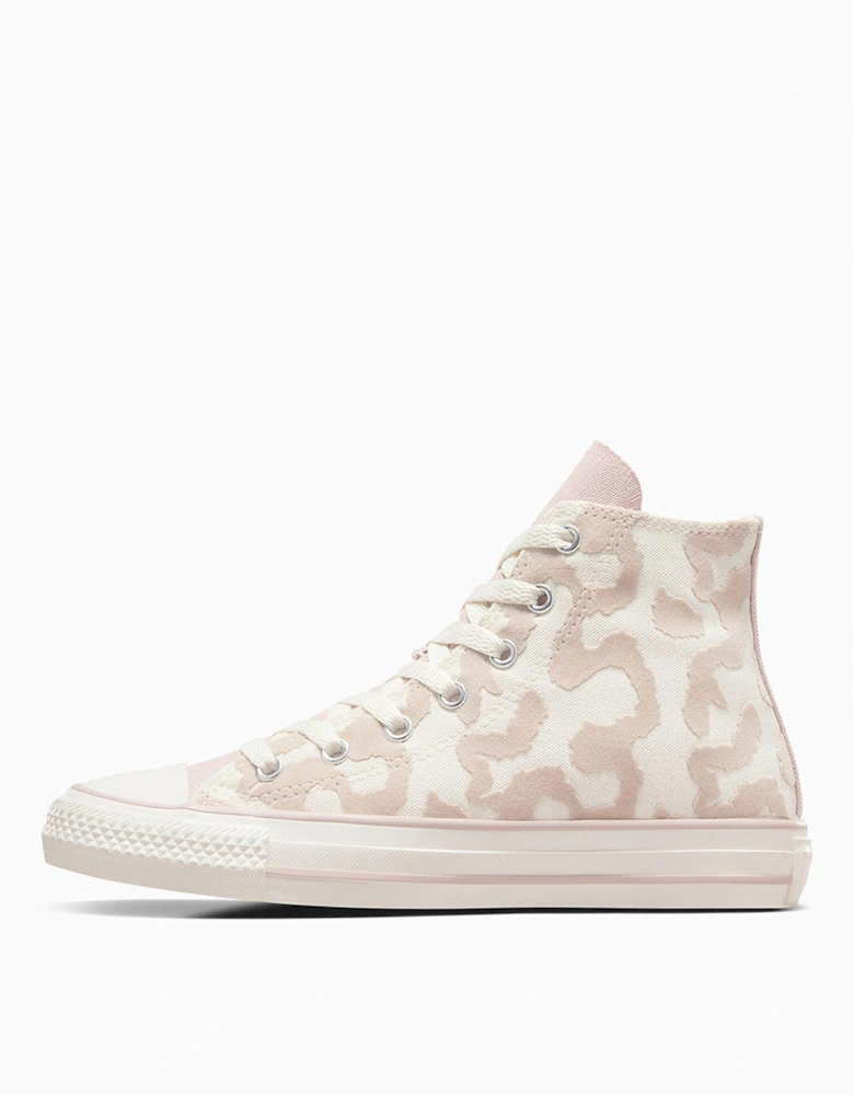 Junior Lavish Leopard Chuck Taylor All Star Trainers - White/Pink