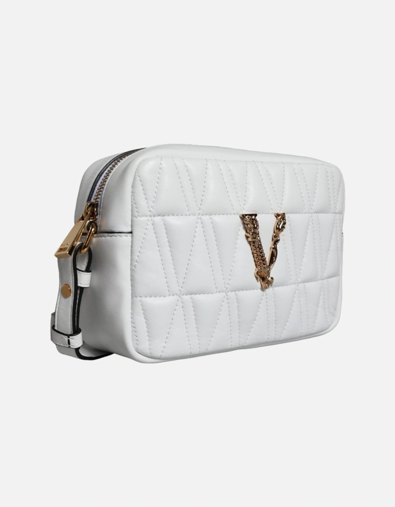 Nappa Leather Crossbody Bag with Logo Hardware Women - White