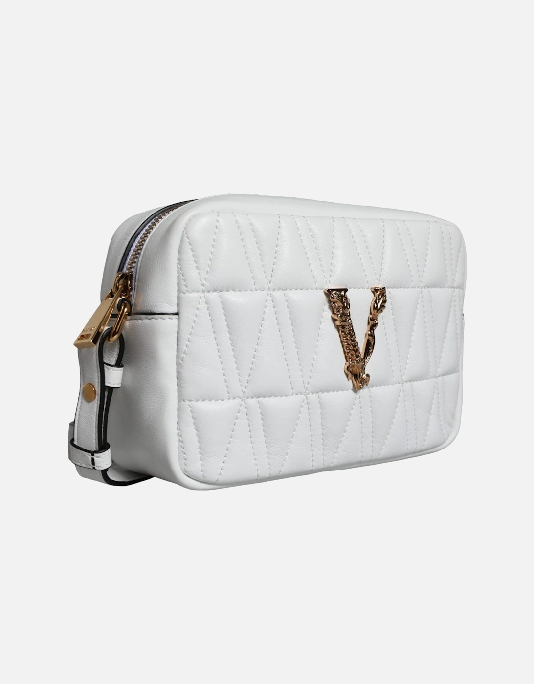 Nappa Leather Crossbody Bag with Logo Hardware Women - White