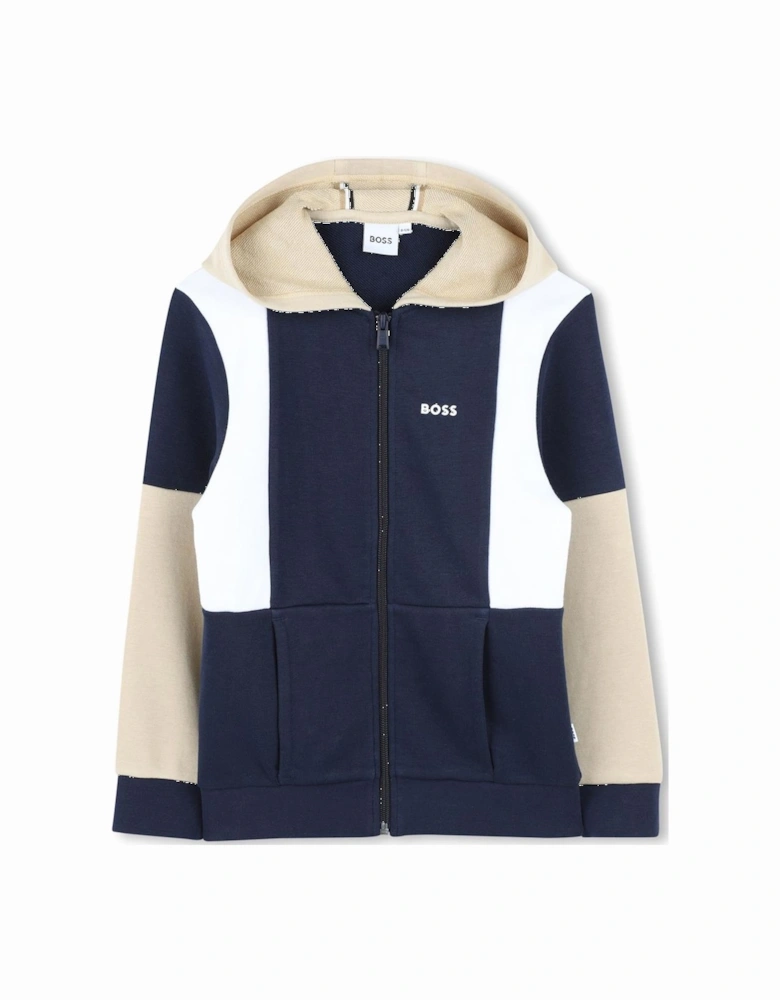 BOSS BOYS NAVY/SAND TRACKSUIT J51966