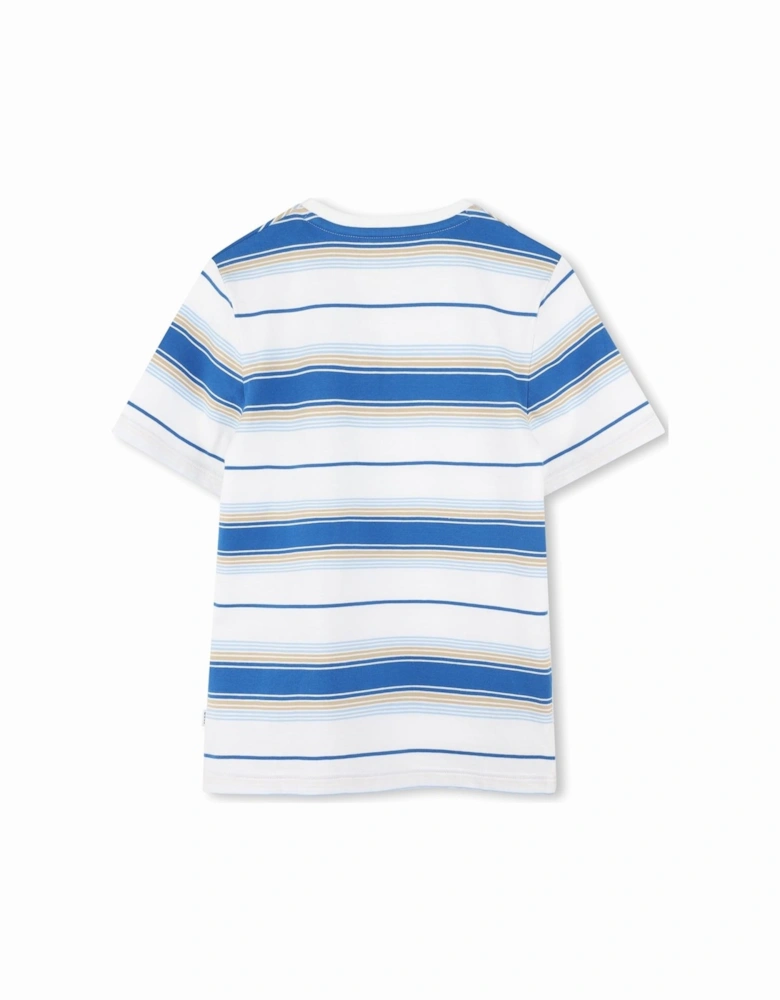 BOSS BOYS BLUE STRIPED T SHIRT J52045