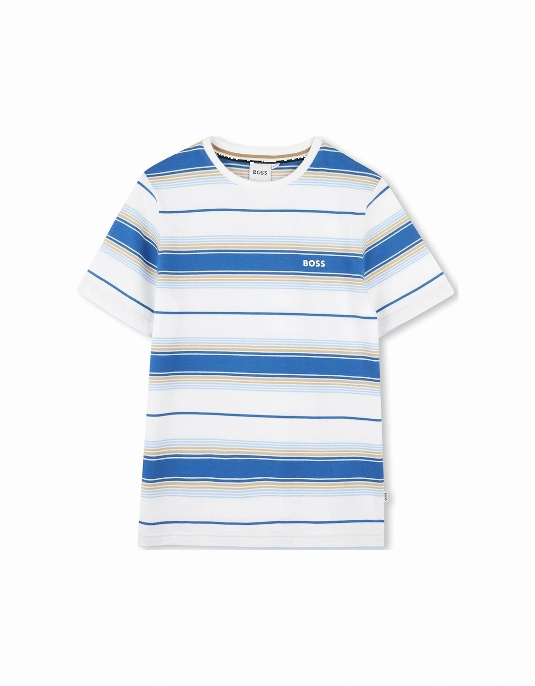 BOSS BOYS BLUE STRIPED T SHIRT J52045, 3 of 2