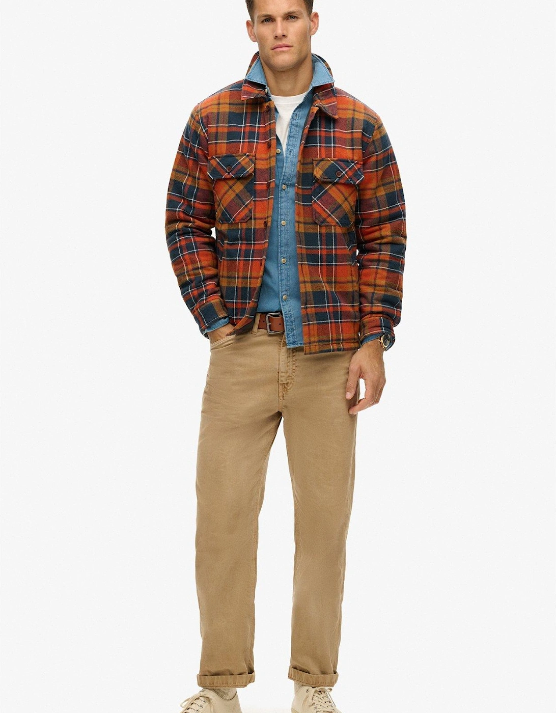 Surplus Flannel Check Quilted Shacket - Multi