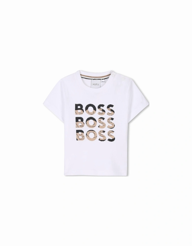 BOSS BABY/TODDLER WHITE T SHIRT J52113