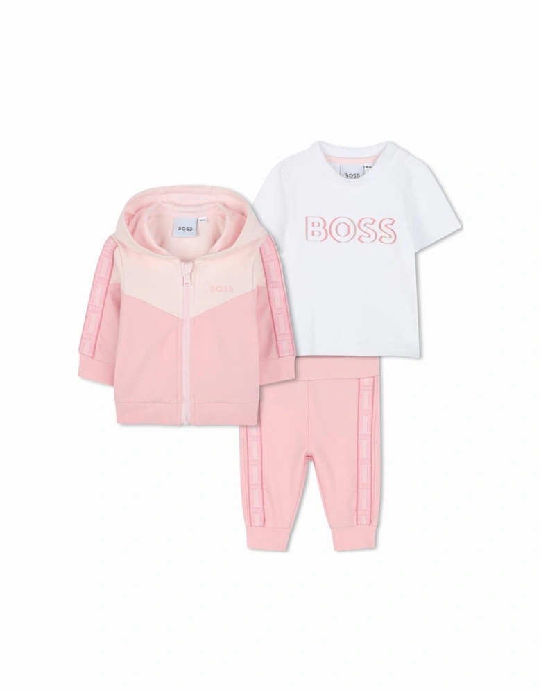 BOSS BABY/TODDLER PINK 3 PIECE SET J52190