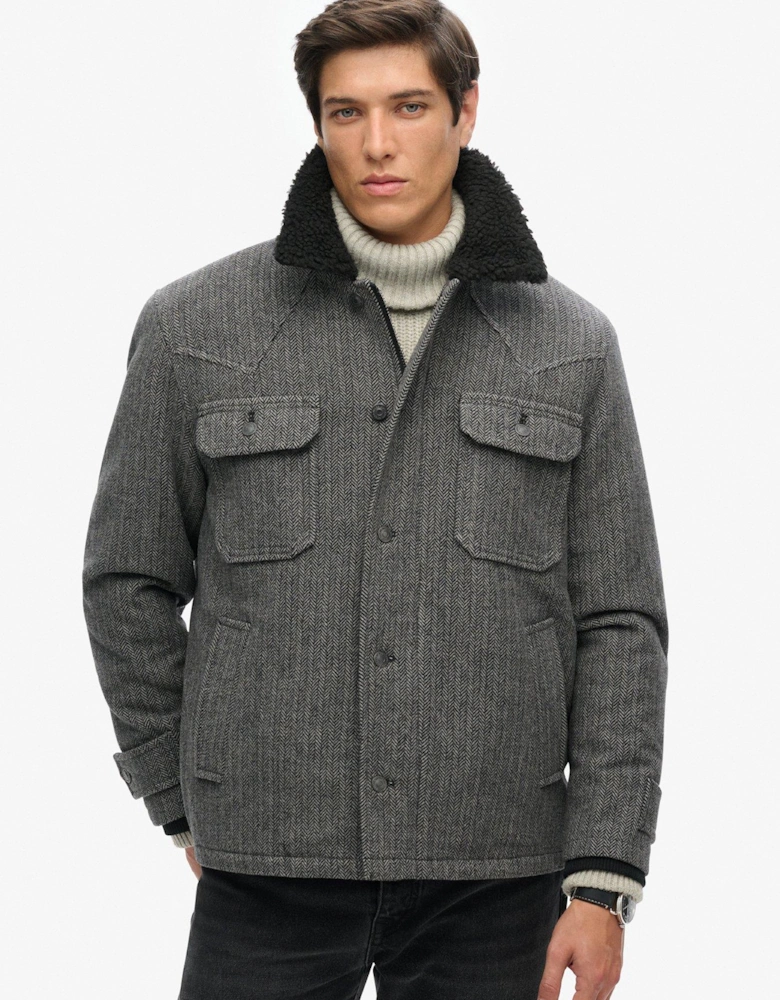 Merchant Wool Blend Chore Jacket - Grey