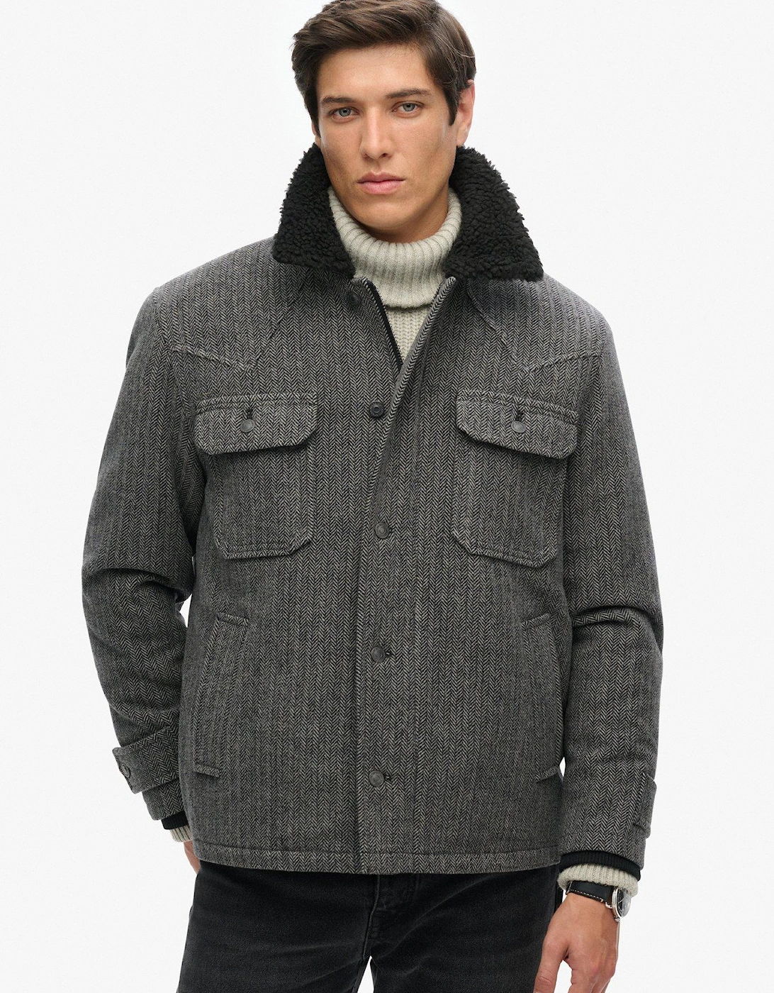 Merchant Wool Blend Chore Jacket - Grey