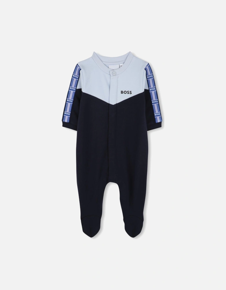 BOSS NEW BORN NAVY BABYGRO +HAT J52218