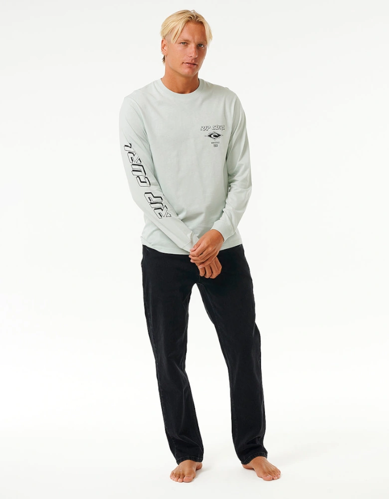 Rip Curl Mens Fade Out Icon Long Sleeve T-Shirt