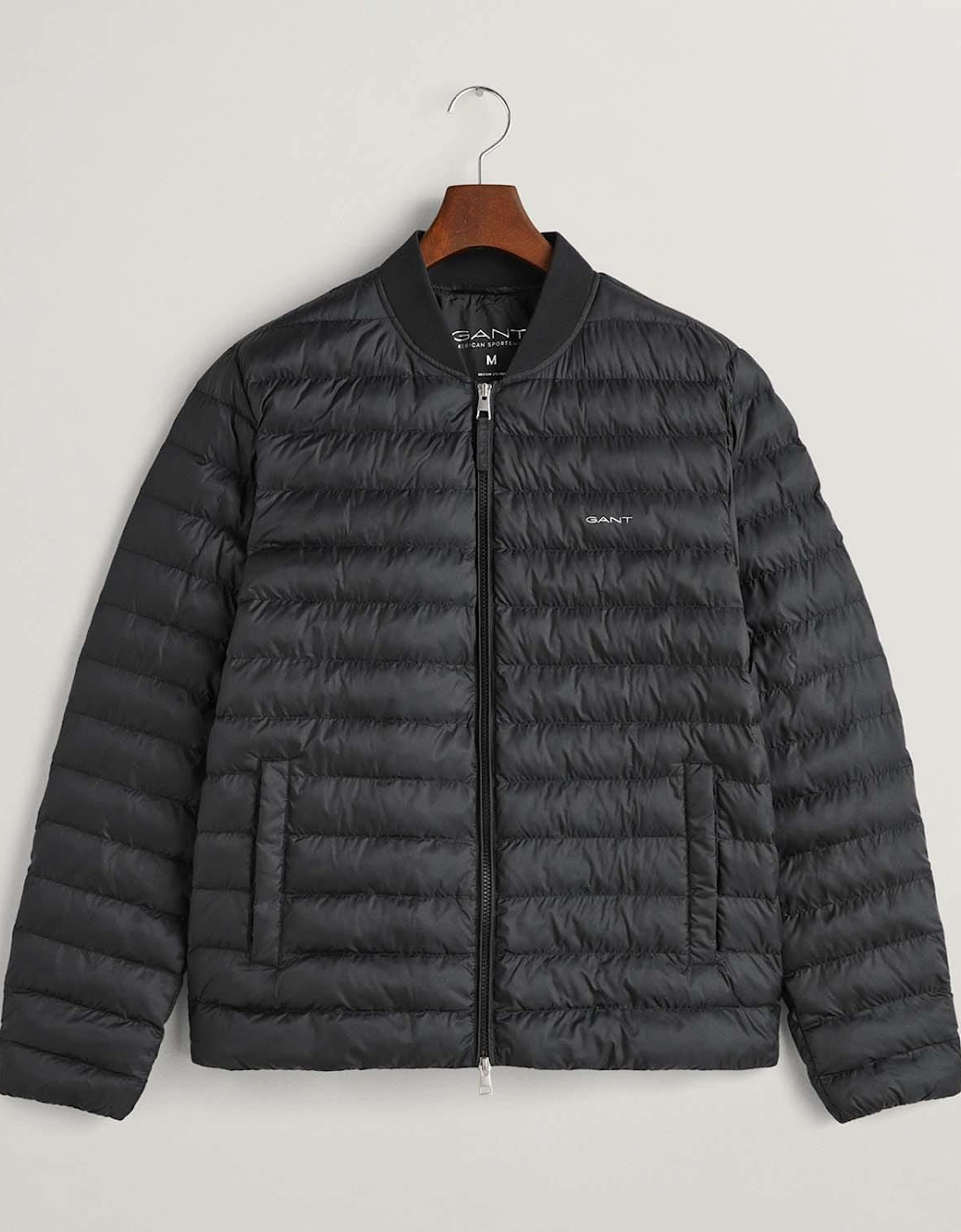 GANT Men's Light Padded Bomber Jacket - Black - Size: 46/Regular