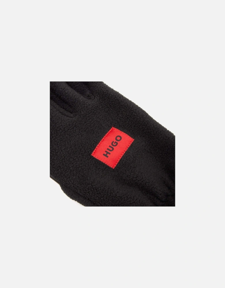 Red Logo Label Fleece Gloves