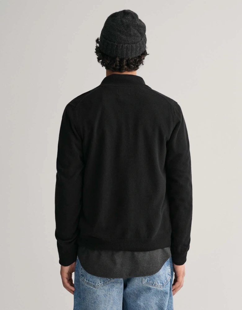 Superfine Lambswool Zip Cardigan