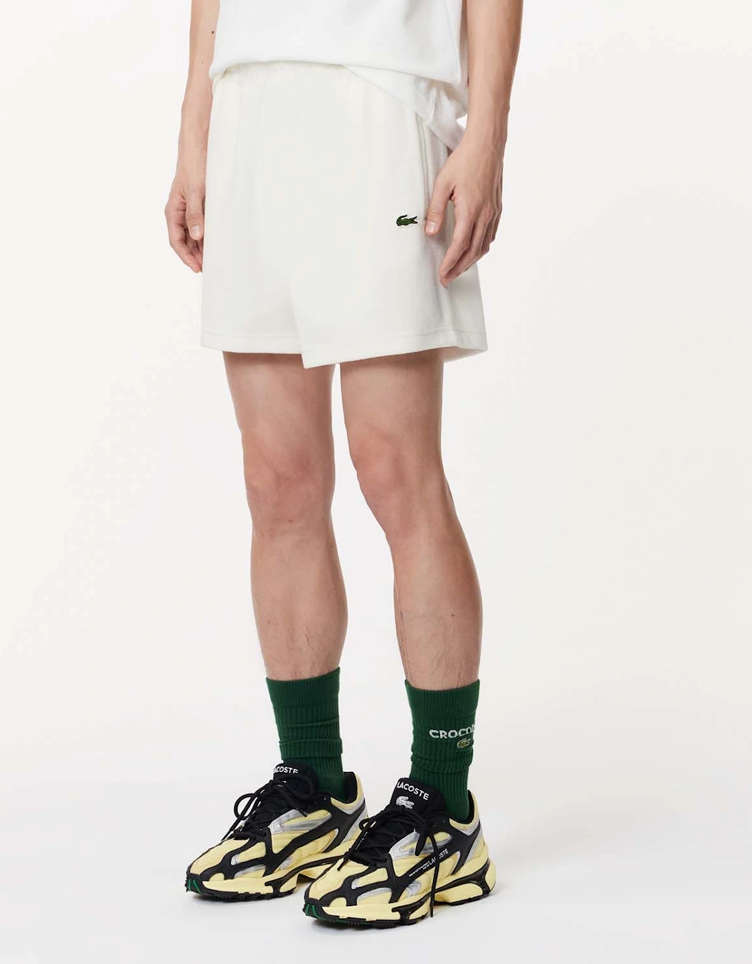 Lacoste Men's Regular-Fit Terry Knit Paris Shorts - Cream - Size: 35/34/32