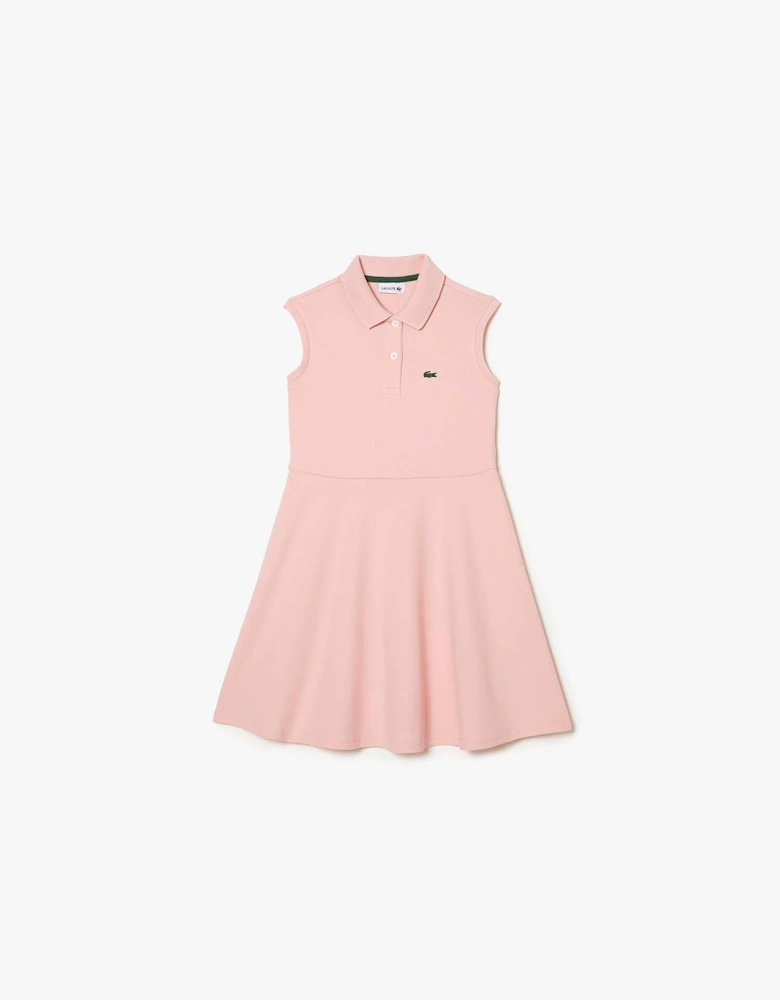 Juniors Sleeveless Stretch Piqué Polo Dress