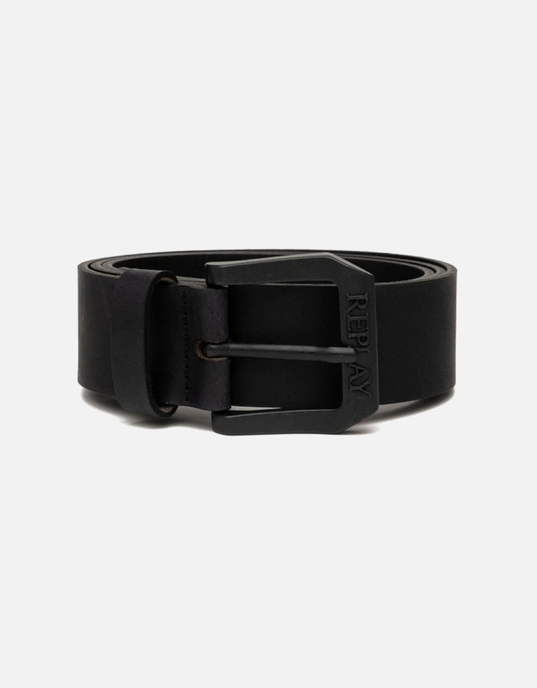 Mens Leather Belt Black 098