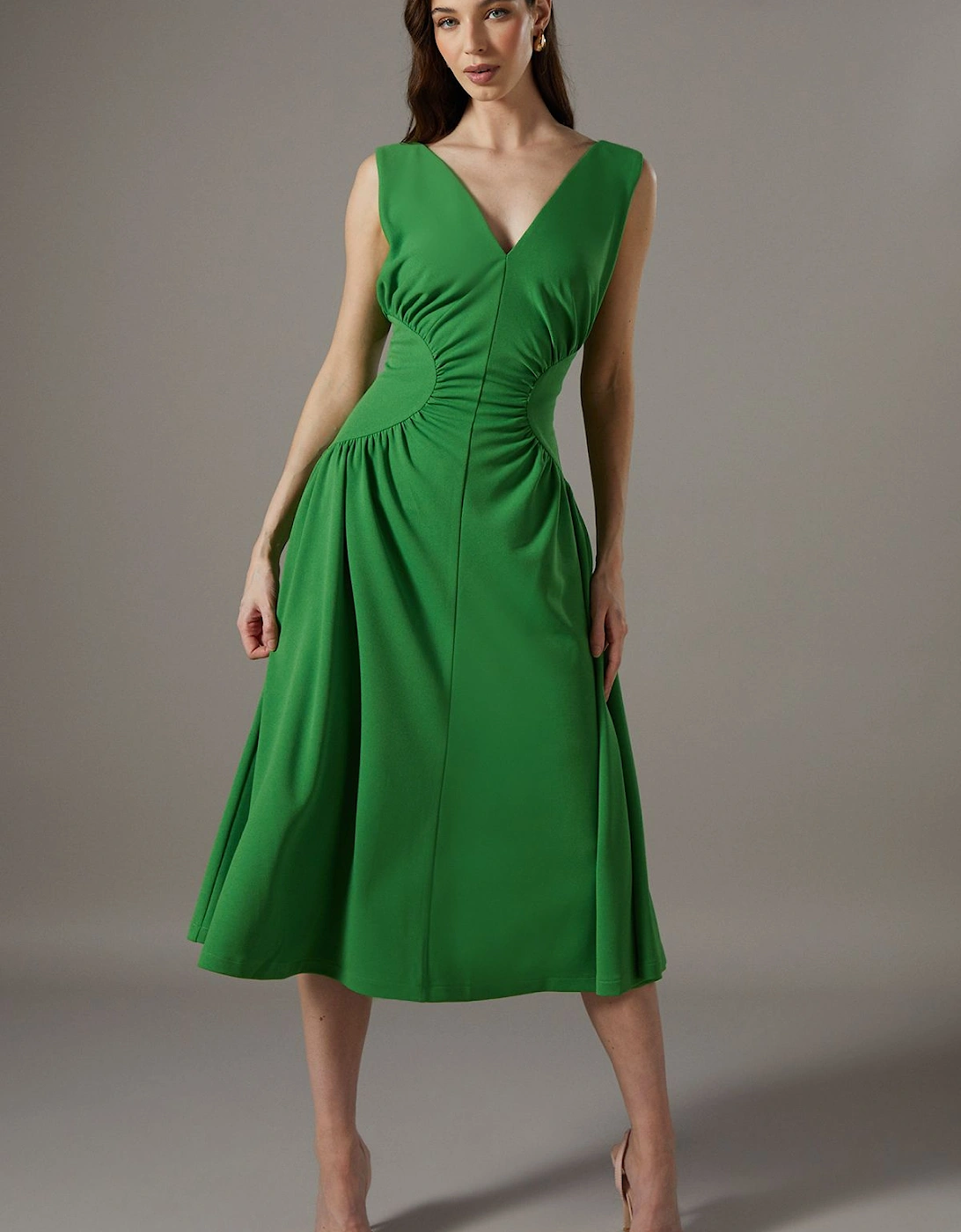 Contrast Waist Midi Dress, 6 of 5