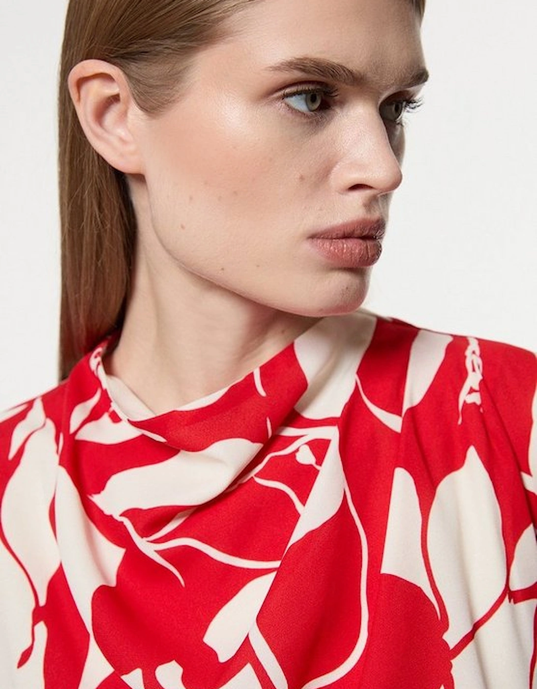 Printed Woven High Neck Blouse, 4 of 3