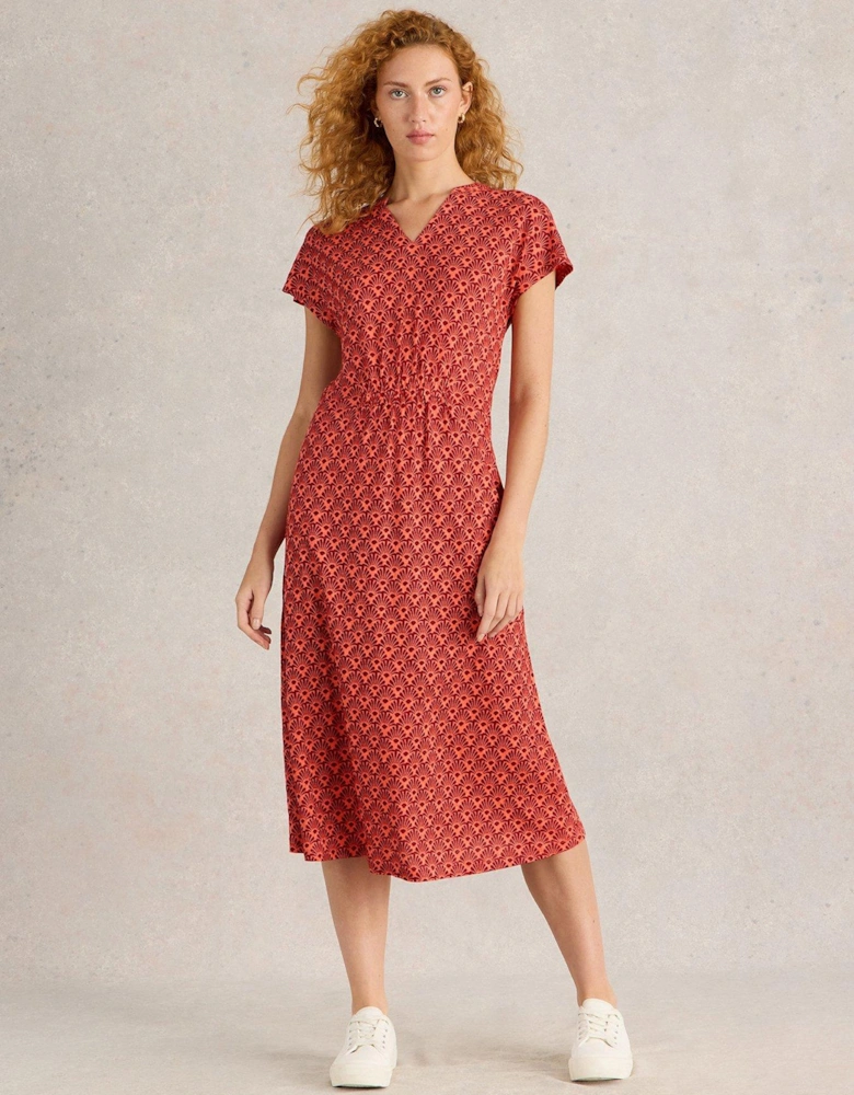 Ellie Linen Jersey Dress - Red