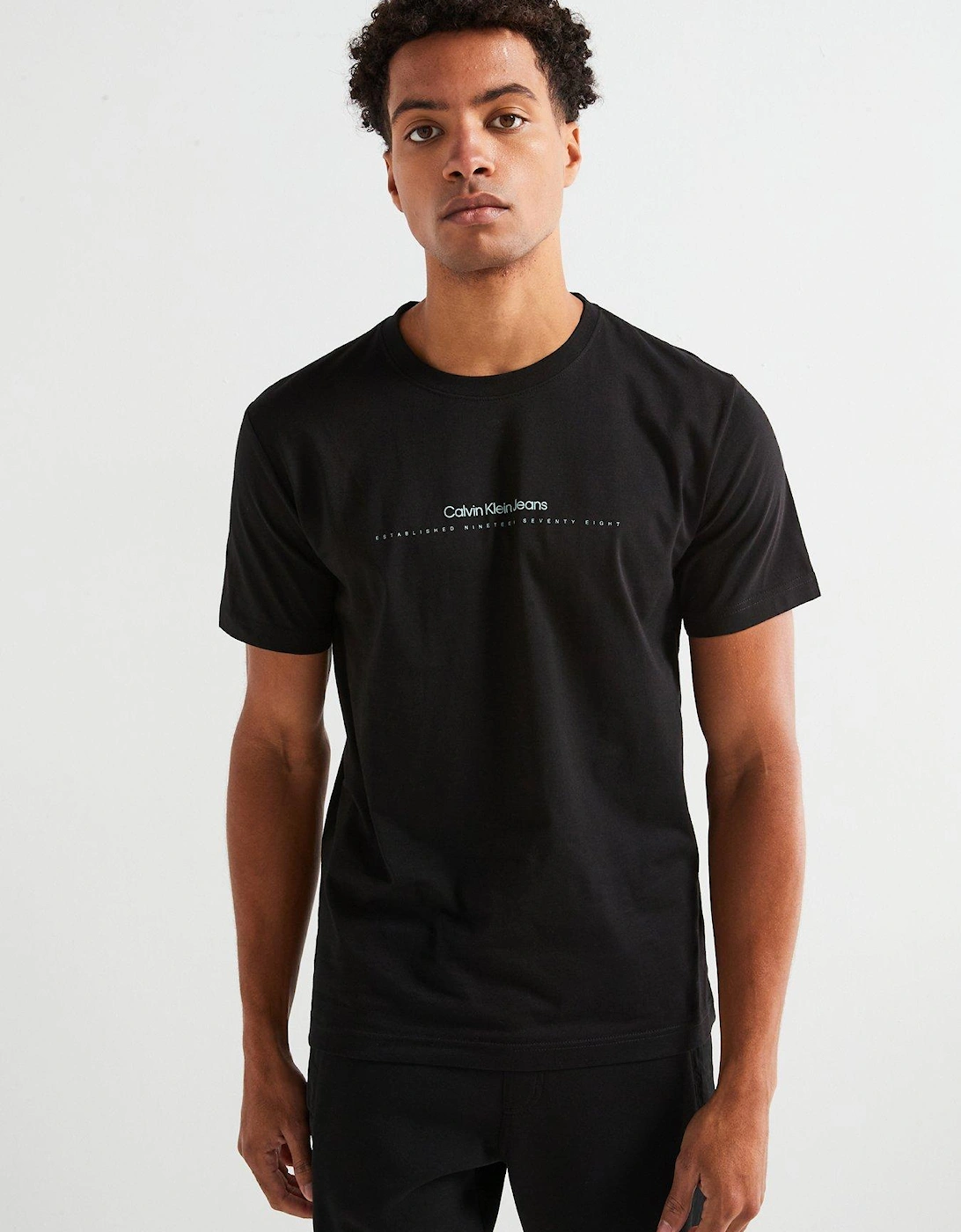 Linear Minimal Logo T-Shirt - Black, 6 of 5