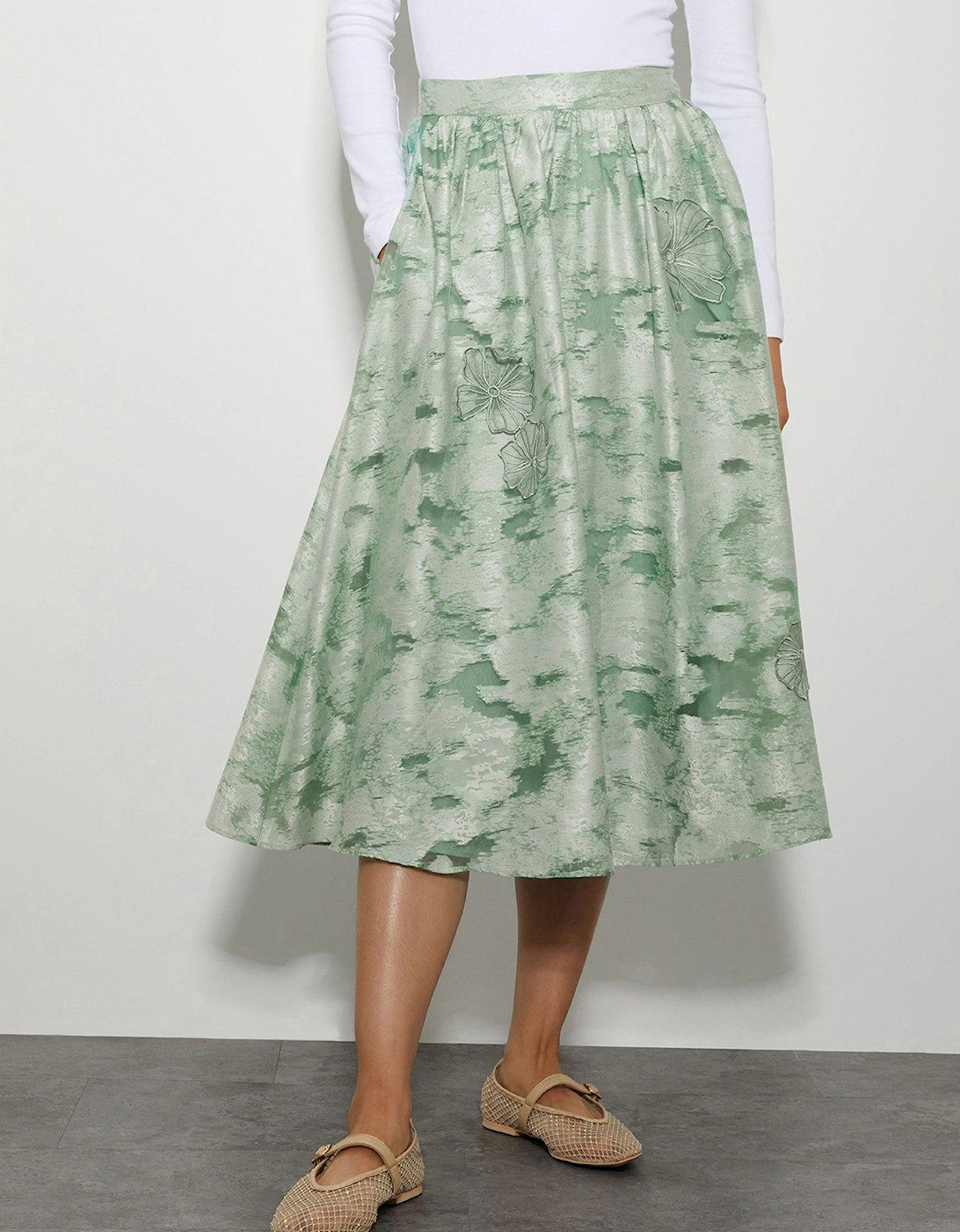 Josie Midi Skirt - Green, 2 of 1