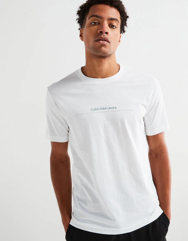 Linear Minimal Logo T-Shirt - White