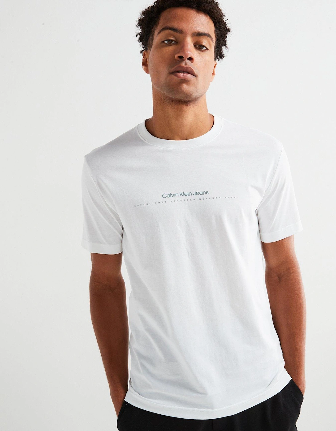 Linear Minimal Logo T-Shirt - White, 7 of 6