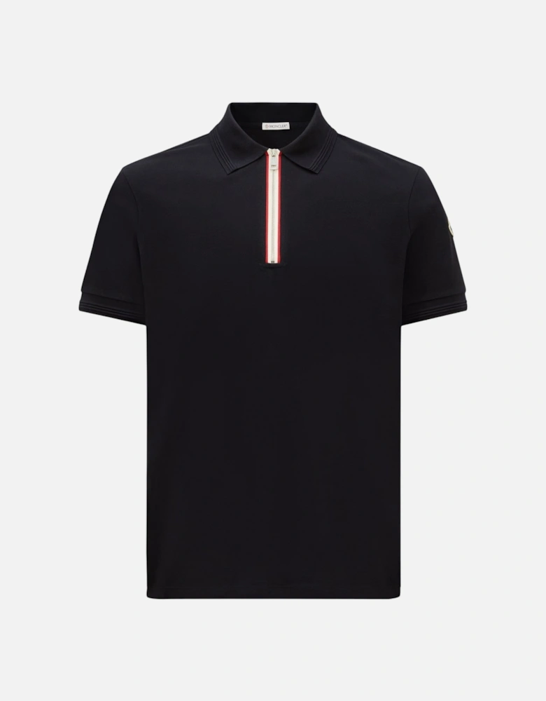 Stripe Placket Polo Navy