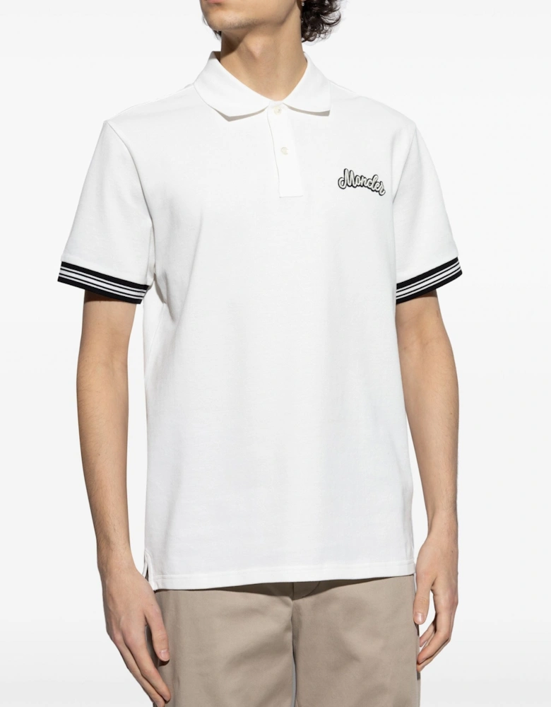 Branded Pique Polo White