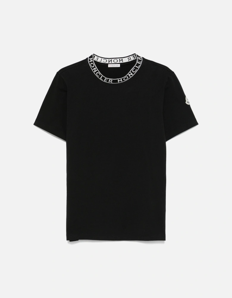 Cotton Neck Branding T-Shirt Black