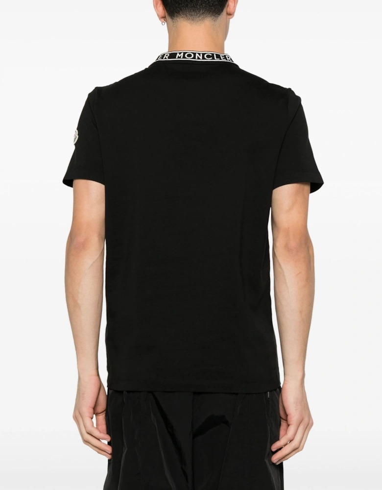 Cotton Neck Branding T-Shirt Black