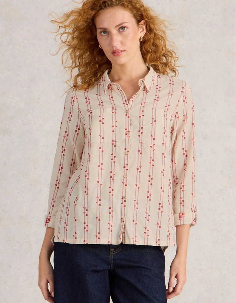 Sophie Cotton Shirt - Red