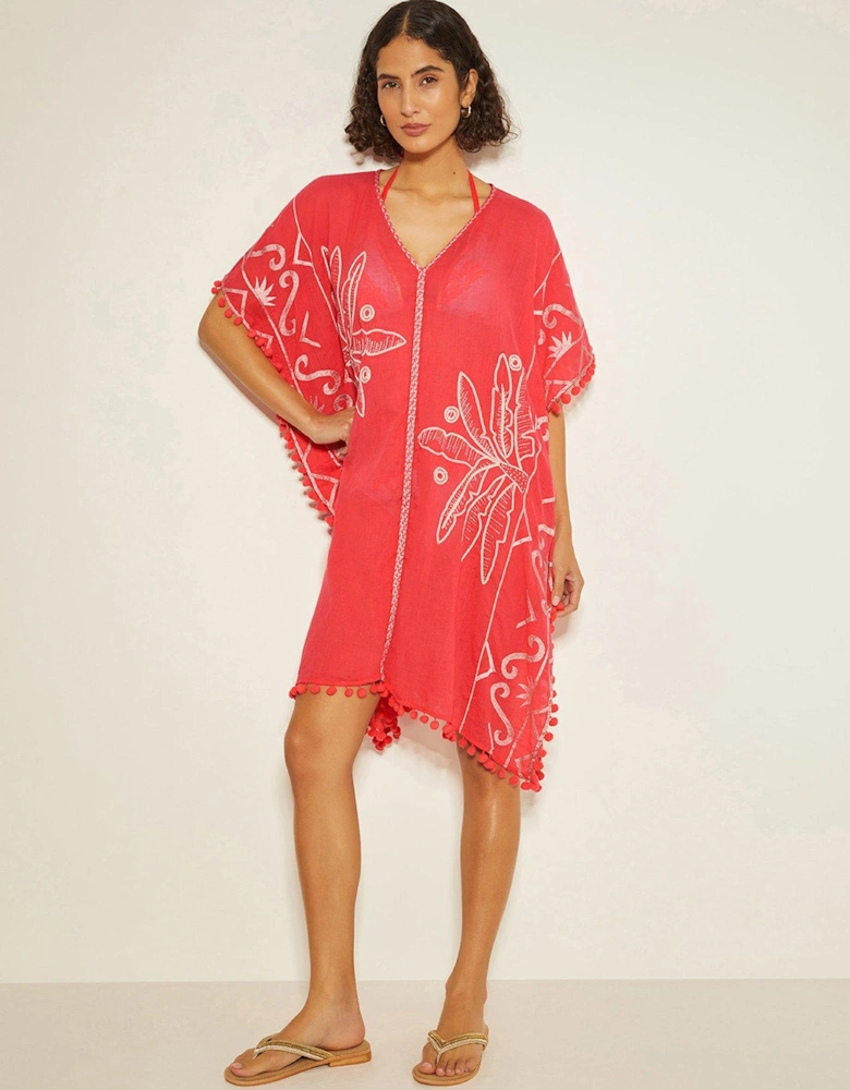 Penny Tassel Kaftan - Pink